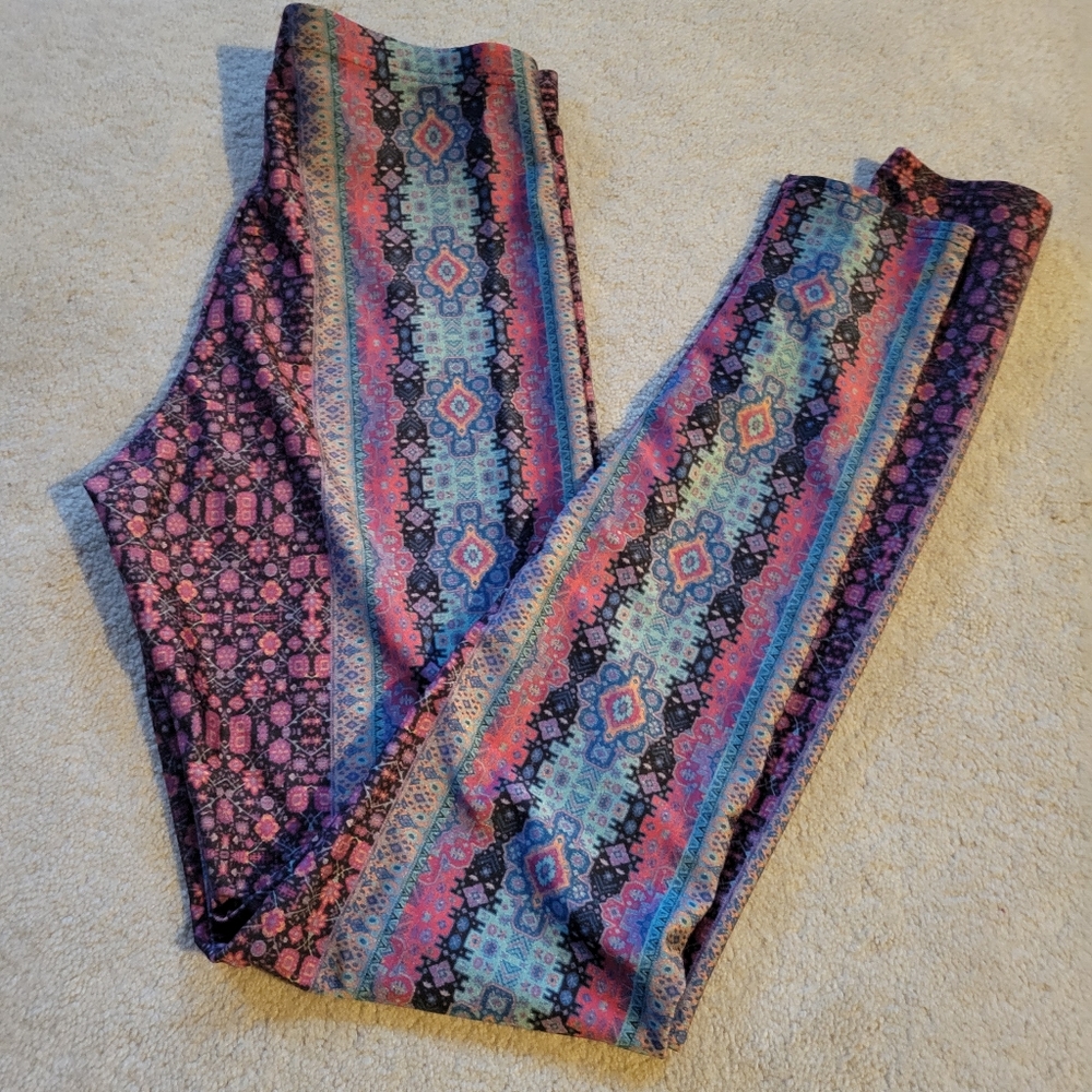 Women's Insanity Leggings Multi - print  multi-colored full Length Leggings M L
